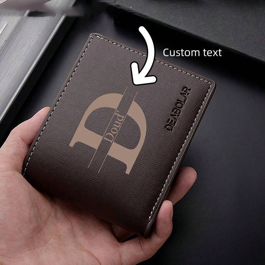 Custom Men's Wallet, Artificial Leather, Casual Style, Two-Fold Short Horizontal Design, Ideal Valentine's Day Gift.,Durable,Colorful,Cute,Adorable,Funny,Kawaii,Y2K,Stylish,Unisex,Casual,Custom,Personalized,Unique,Customized,Ideal Gifts For Him,Ideal Gifts For Her,Her,Boyfriend,Girlfriend,Family,Friends