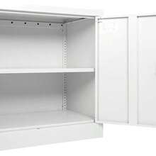 2 Door Locking Office Storage Cabinet - File Cabinet Organiser Cupboard - Steel Filing Cabinet For Home Office - Free Standing Adjustable Shelves Bookcase - Large Cabinet Storage Space Unit - White1 - View 5