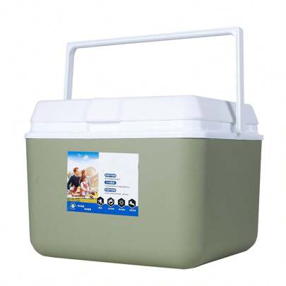 1pc Insulated Cooler Box In Green, Blue, Red, Orange Color, Suitable For Camping, Outdoor Stall Use