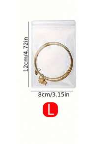 20pcs Heart-Shaped PVC Plastic(Polyvinyl Chloride) Jewelry Organizer Boxes, Anti-Oxidation Earring, Necklace, Bracelet Storage Pouches