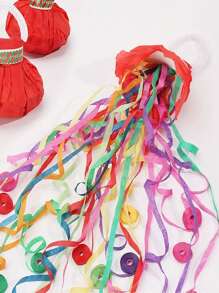 2pcs/5pcs Random Color Paper Tassels For Weddings, Birthdays, Parties, Graduations, Christmas, Halloween, New Year - No Battery Needed, Versatile Holiday Decoration