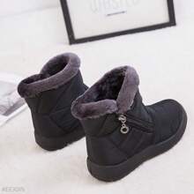 Botas de nieve impermeables de invierno unisex - Negro - Ver 6