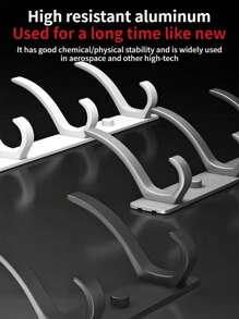 1 buc. Cârlig de haine montat pe perete la modă - aluminiu rezistent la rugină, 4/5/6/7 cârlige, potrivit pentru haine și pălării din dormitor, organizare ușoară și decorare elegantă a camerei, decorare dormitor, cârlig practic, decor baie acasă, organizator baie, decor de toamnă, înapoi la școală