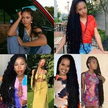 36 Inch New Faux Locs Crochet Braids Hair Super Long Goddess Locs Crochet Hair Curly Wavy Soft Locs Braiding Hair For Women