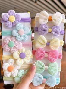 6pcs/Set Kids Hair Ties, Elastic Hair Bands For Girls, Soft Ponytail Holders, Nonscarring Hair Accessories