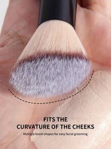MAANGE 13pcs Professional Soft Long Aluminum Tube Makeup Brush Set,Soft Foundation Brush, Eyeshadow Brush, Eyebrow Brush, Blending Brush,Highlight Brush,Concealer Brush,Makeup Brush For Powder Liquid Cream,For Daily Use And Travel,Makeup Accessories Gifts For Friends ﻿ ﻿ ﻿ - 黑色 - 查看 5