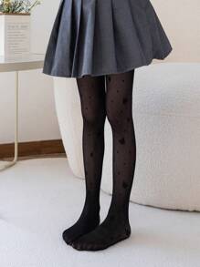 1/3pcs Kids Spring/Summer Pantyhose, Cartoon Butterfly Print, Classic Black, White, Skin-Color, Suitable With JK Skirt For Daily Wear - Multicolor - View 27