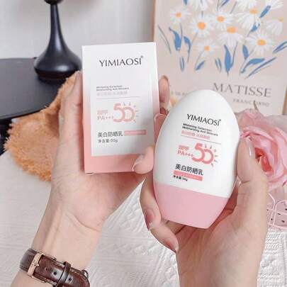 Whitening Sunscreen SPF50 PA+++, Non-Greasy, Moisturizing, Sunscreen Lotion, Face Makeup Primer, UV Protection