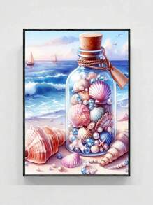 Piękna dryfująca butelka pełna diamentowego malowania, nowa sztuka diamentowa do dekoracji ściennych w pomieszczeniach