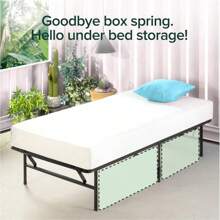 Rumi 14" Easy SmartBase® Mattress Foundation - Full Size, Sturdy Metal Frame, No Box Spring Required, Convenient Packaging