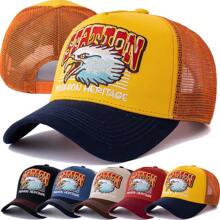 JZML 1pc Men's Letter & Eagle Embroidered Trucker Cap