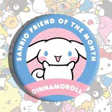 Sanrio 1 pièce Insigne à bulles des personnages Sanrio, broche dessin animé en alliage d'étain de 5,8 cm, accessoire