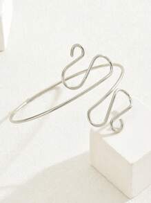 1pc Hollow Cross Design Cuff, Elegant For Party, Wedding, Holiday, Festival, Graduation Gift, Summer Accessory