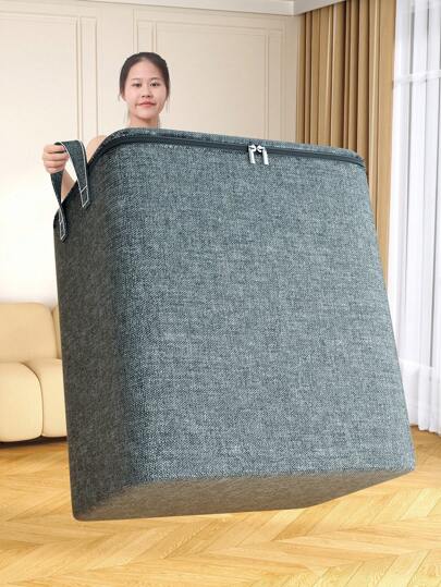 1PC阳离子收纳盒家用衣物整理箱布折叠箱衣服袋篮子衣柜收纳用品无异味强力搬家必备