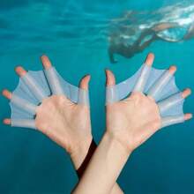 1 Pair Anti-Slip Silicone Swimming Fins - Suitable For Swimming Pool, Beach, Ocean And Diving Training