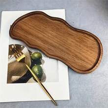Elegant Wooden Serving Tray - Perfect For Coffee Table Desserts, Cakes & Snacks | Ideal For Restaurants & Kitchens
