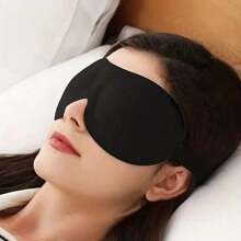 3D Contoured Sleep Mask For Men & Women - Memory Foam Light Blocking Eye Mask & Blindfold - Soft Comfortable Natural Sleeping Eye Shade For Travel, Yoga, Nap, Camping, Bedroom, Office, Spa, Black