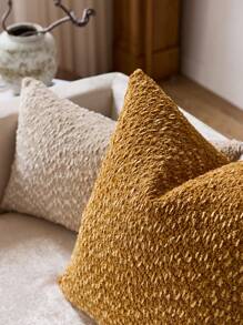 1pc/2pcs Chenille Pillow Case, Soft Textured Decorative Throw Pillow Cover, For Sofa, Bed, Home Decor, 45 X 45 Cm,Fall Decor,Autumn Decor,Room Decor