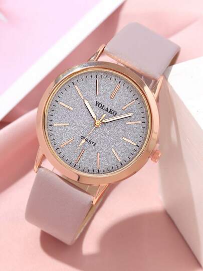 The 1pc Horloge Is able Com Tafel PU Belt Women, Quartz Men Student Parties, Festivals, Weddings, Wear. It Best Women During Back To School Season, Graduation view 3