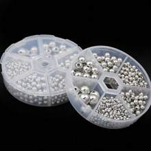 550pcs 3-10mm Gold Color Jewelry Making Kit Box Set Makina Seedbeads Kit For DlY Cra Bracelels Necklace Plated Plaslic