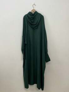 Fashionable Oversized Batwing Sleeve Hooded Dress,Modest