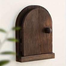 Kreative Holzwand-Dekorationsabdeckung für Steckdosen - Haustür-Augenklappenabdeckung Steckdosenschutz, Kunst-Dekorationsschalterabdeckung Holzschalterabdeckung Wandaufkleber, dekorativer Rahmen als Abdeckung und Schutzabdeckung zur Vermeidung von elektrischen Schlägen - selbstklebend, wiederverwendbar, halbkreisförmig, stromlos, für Lichtschalter in Wohnzimmer, Schlafzimmer, Küche
