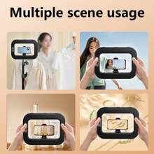 Luce ad anello LED portatile per smartphone - Luce circolare portatile di riempimento con morsetto regolabile, regolazione della temperatura di colore fino a 8500 K, espansione multiinterfaccia, ideale per selfie, live streaming e registrazione video, Luce ad anello per telefono adatta per selfie e live streaming, Luce portatile per selfie