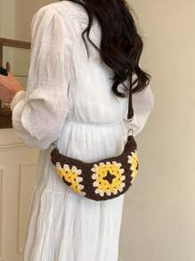 2025 Spring/Summer New Arrival Woven Dumpling Shape Mini Crossbody Shoulder Bag - Multicolor - View 11
