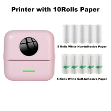 Thermal Mini Printer, Portable Inkless Sticker Maker, Free Cut Small Pocket Printer For DIY 57mm Photo Print - Multicolor - View 12
