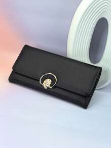 Nueva cartera larga de mujer de piel de PU suave, moda casual, gran capacidad, multi-función, embrague de monedero con ranuras para tarjetas, conveniente para llevar, adecuado como regalo de vacaciones para mujer. Cartera mini, monedero.