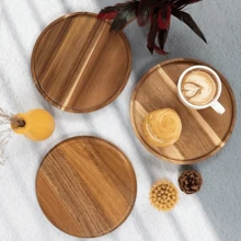 Elegant Wooden Serving Tray - Perfect For Coffee Table Desserts, Cakes & Snacks | Ideal For Restaurants & Kitchens