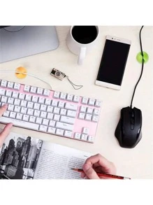 3pcs Round Data Cable Organizer, Silicone Data Cable Fixe,Cable Manager, Cable Clamp, Desktop Computer Holder, Adhesive Cable Manager, And Charger Holder Bedside Table, Wall, Car, And Office Cable Management Accessories ﻿