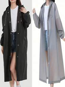 1/2 件长款 EVA 男女通用雨衣，加厚防水雨衣，男女连帽雨衣，防水、防风、快干、透气 - 非常适合骑行、徒步旅行和户外探险旅行一次性用品旅行酒店必需品户外必需品房间用品海滩旅行迷你经期一次性用品浴室配件旅行必需品旅行配件旅行必备品假期暑假学校配件返校用品 - 彩色 - 查看 15