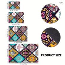 1 件波西米亚风格碗碟干燥垫、洗碗垫、排水垫、咖啡机吸水垫、吸水干燥垫、厨房台面吸水垫、洗衣机垫、水槽吸水垫、高吸水性餐具水槽排水垫、印花碗碟、杯子和瓶子放置垫、厨房配件、家庭必需品、家居装饰