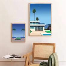 2pcs No Frame Modern Travel Wall Arts Posters Travel To Greece Athens Rhodes Island Wall Art Canvas,Provence Nice France Painting And Japan Beach City Summer Hiroshi Nagai Vaporwave PrintsVintage Posters Fishing Boats Seascape Home Room Decoration Nordic Wall Pictures Living Room Decor Gifts Birthday Graduation