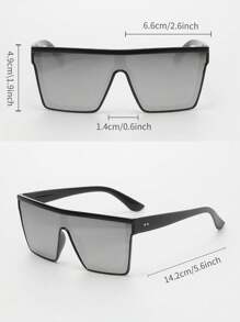 3 piezas Gafas de moda con marco cuadrado, aptas para ciclismo, conducción y estilo punk