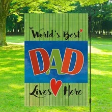 1 Piece, Happy Father's Day Garden Flag, Father's Day Holiday Porch Sign, I Love Dad Print Double Sided Yard Flag, Lawn Flag, Home Decor, Outdoor Decor, Yard Decor, Garden Decor 12 By 18 Inches Gifts Birthday Graduation