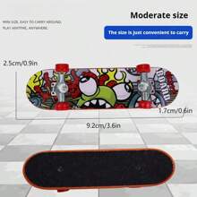 2pcs Mini Finger Skateboard, Metal & Plastic, Finger Game Stress Relief, Decoration, Birthday Gift, Perfect Present, Toy