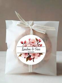 54-540Pcs Custom Name Date Wedding Stickers, Personalized Wedding Memorial Labels With Flower, One A3 Paper: 54 Stickers, Customized Party Favour Labels, Customizable Wedding Party Self-Adhesive Stickers,Back To School Fashion - Style a - View 7