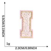 26 PEÇAS Remendos de Letras Adesivas Termofusíveis A-Z, Usados para DIY em Roupas, Tecidos, Sapatos, Bolsas, Acessórios de Vestuário com Letras (Rosa)