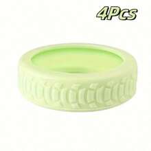 4pcs Silicone Luggage Wheel Covers, Protective Suitcase Wheel Shield, Shock Absorbing Quiet Wheel Accessories Universal