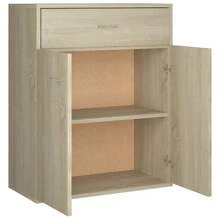 vidaXL Credenza, Mobile da Cucina, Armadietto Organizzatore Credenza Rovere Sonoma 60x30x75 cm in Truciolato per Cucina, Sala da Pranzo, Salotto