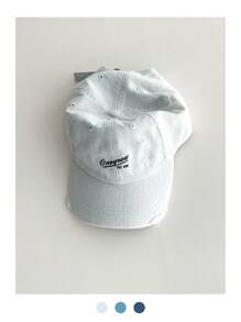 1pc Distressed Soft Crown Baseball Cap, Women's Versatile Washed Lettering Embroidered Thin Brimmed Sun Protection Hat - Embroidered Lettering - View 7