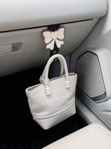 Bowknot Car Hanger, Creative Car Accessory Hanging Hook, Multi-Function Storage Hanger, Fits Glove Box Compartment - Multicolor - View 4