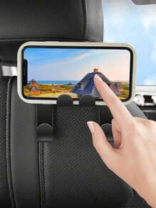 4 Stücke universelle Auto Haken, Kopfstützen Haken Aufbewahrung Aufhänger Auto Rücksitz Organizer Halterung Handyhalter Auto Innenausstattung Zubehör Auto Zubehör Schulsachen Schulzubehör Rückkehr zur Schule Universitätsstudenten