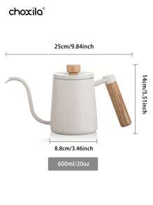 choxila 1pc Pour Over Coffee Kettle, Stainless Steel Gooseneck Spout Coffee Pot, For Home Office Coffee Shop Back To School