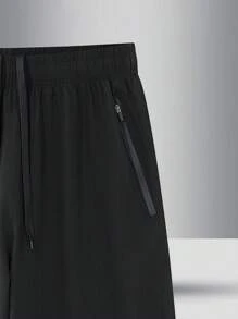 Tween Boy Fashion Quick-Dry 3/4 Length Pants, Summer - Black - View 4