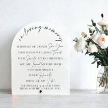 1 件“爱的记忆”亚克力标牌、“爱的记忆”标牌、纪念标牌、婚礼纪念亚克力标牌、“爱的记忆”婚礼标牌（8 * 10 英寸）