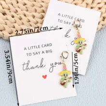 1 件或 3 件音乐元素钥匙扣，黄瓜泡菜和吉他、辣椒和麦克风、耳机和手势等创意设计，特殊口袋拥抱卡激励礼物，适合音乐爱好者、感谢礼物、音乐教师、学生音乐家、毕业礼物、理想的音乐节派对装饰品 - 多色 - 查看 6