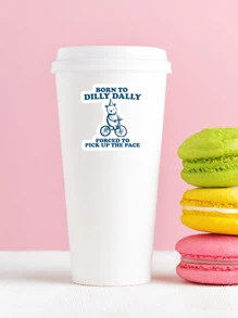 1pc "Born To Dilly Dally, Forced To Pick Up The Pace" - Hilarious Vinyl Sticker For Laptops, Water Bottles & Cars | , Waterproof Decal For Procrastinators & Busy Bees - Multicolor - View 3